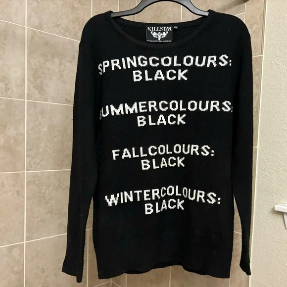 Killstar Black Season Sweater, Sz L/XL - Picture 1 of 3